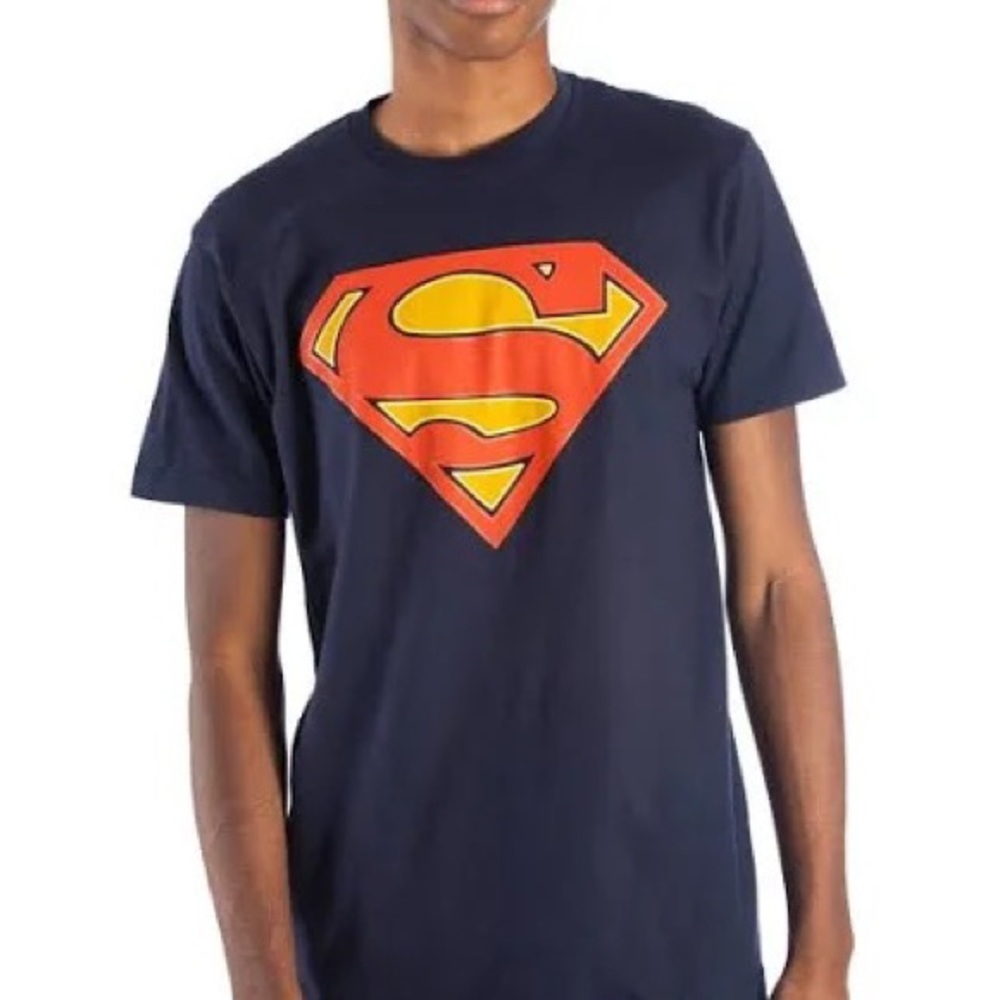 M Superman Navy Blue T Shirt